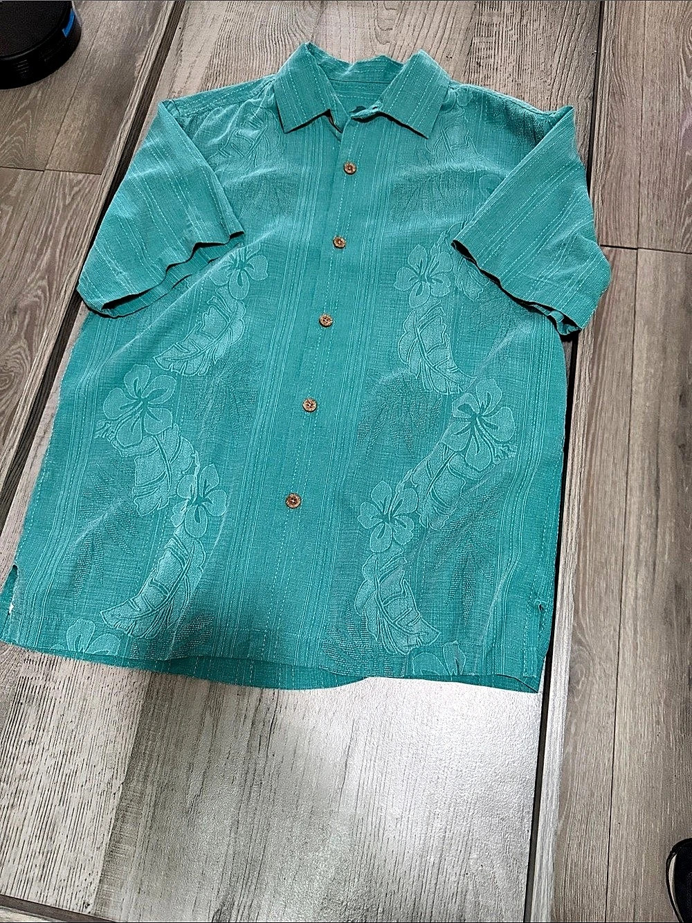 Tommy Bahama Floral Button Down Shirt in Green Medium